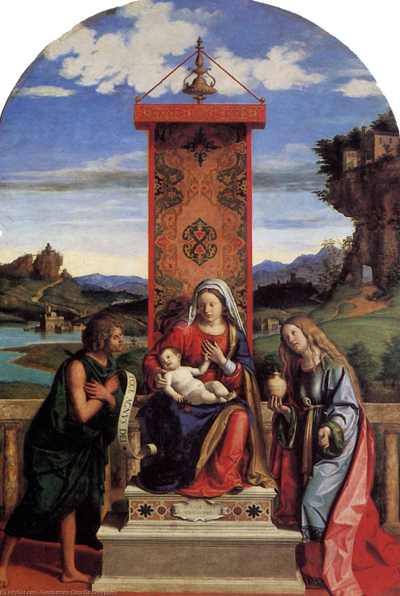 Madonna And Child With St John The Baptist And Mary Magdalen — Giovanni Battista Cima Da Conegliano