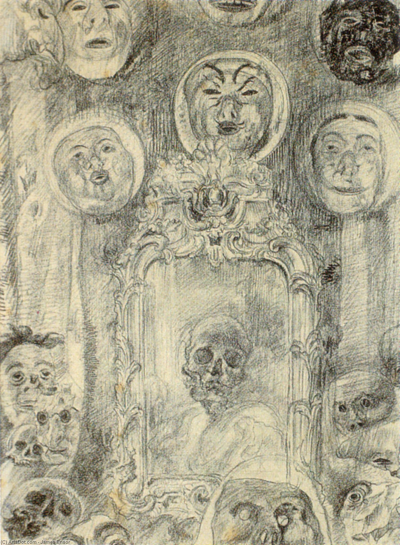 Mirror With Skeleton — ジェイムズ・エンソウ