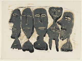Group Of Faces Vi (suite De Visages Vi) (variant) — Jean Philippe Arthur Dubuffet