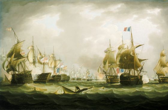 The Battle Of Trafalgar, Beginning Of The Action - — Thomas Buttersworth
