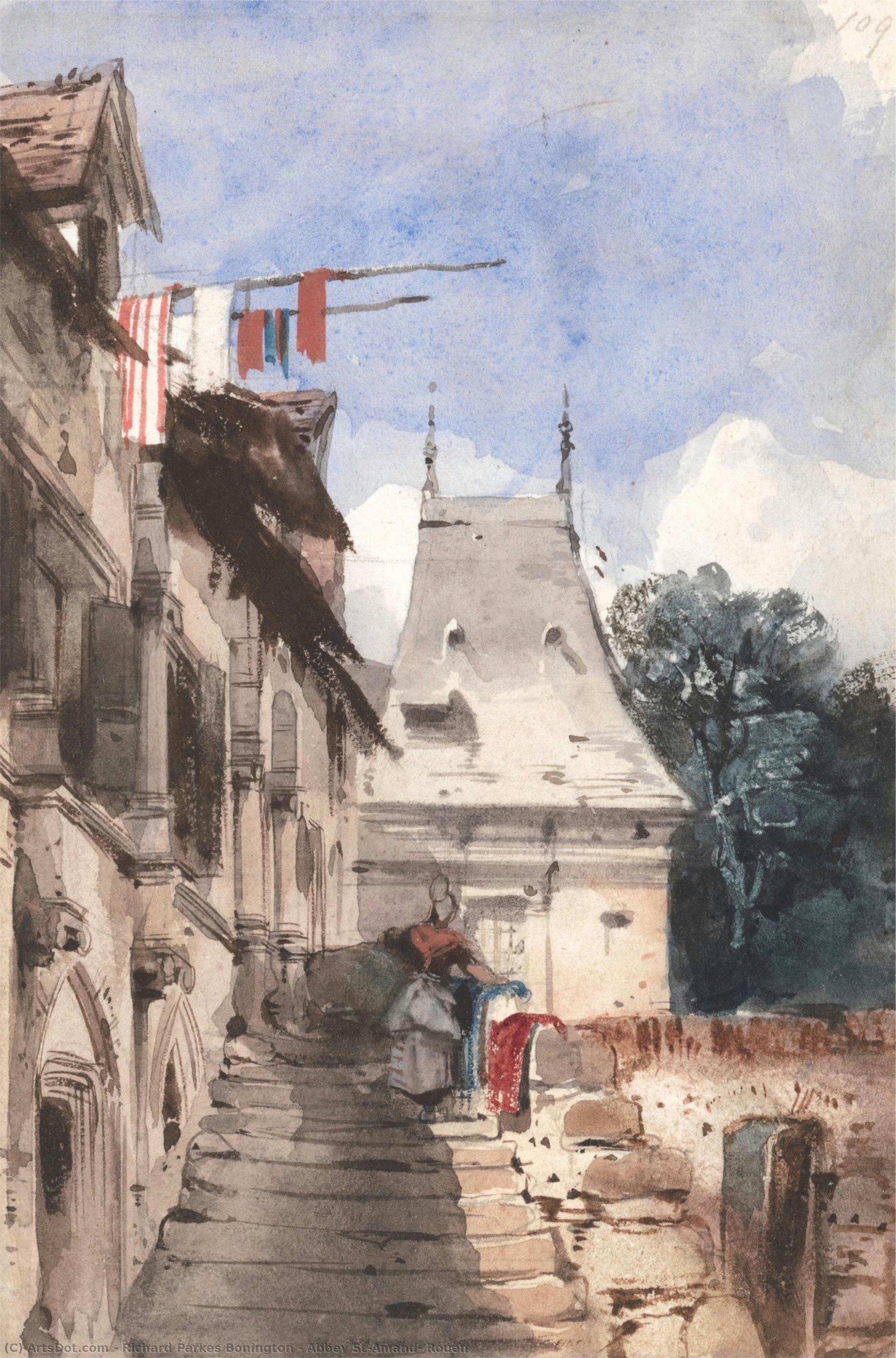 Abtei St-amand, Rouen — Richard Parkes Bonington