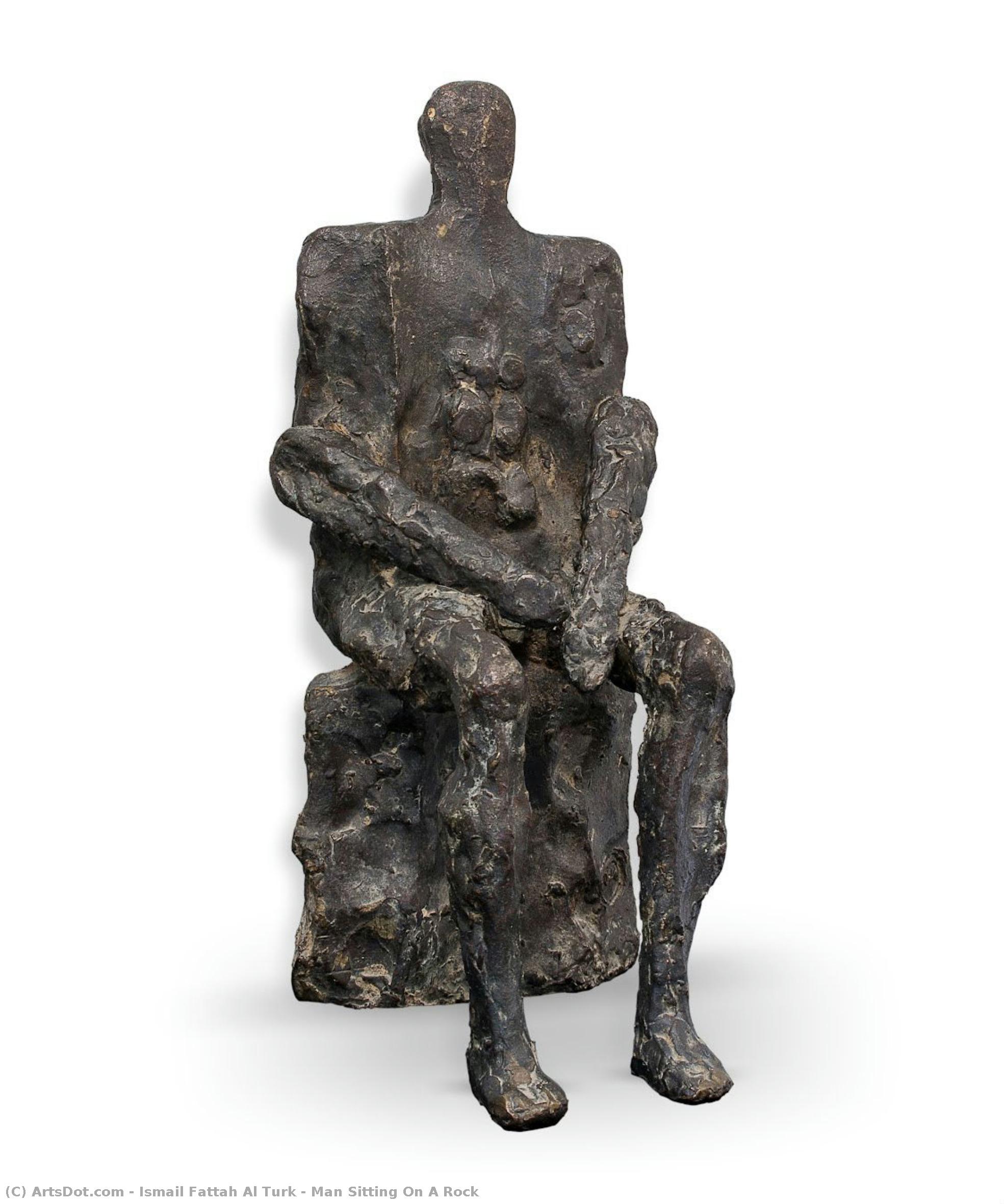 Man Sitting On A Rock — Ismail Fattah Al Turk