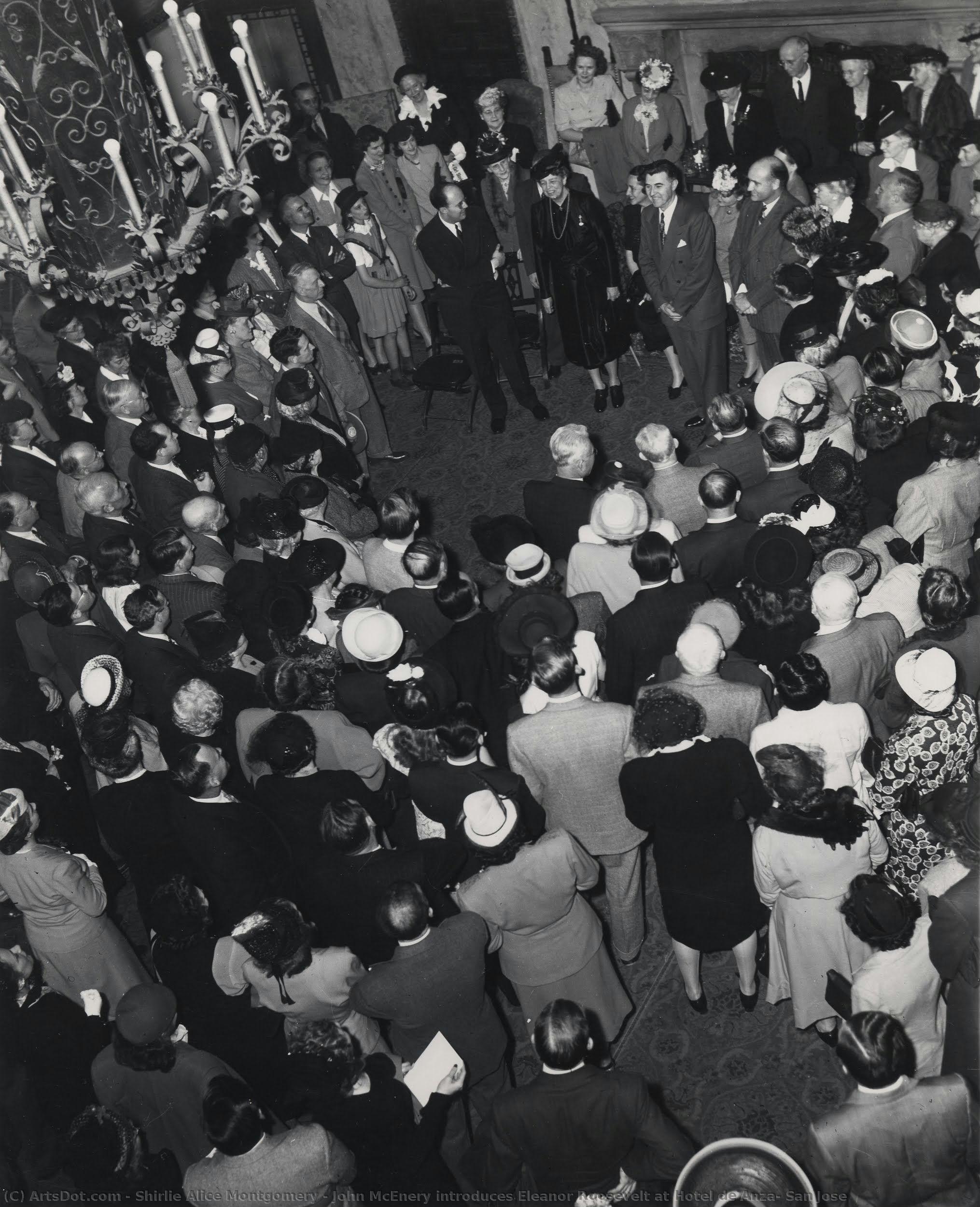 John Mcenery Introduces Eleanor Roosevelt At Hotel De Anza, San Jose — Shirlie Alice Montgomery