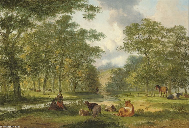 A Rest At The Riverbank — Jan Evert Morel
