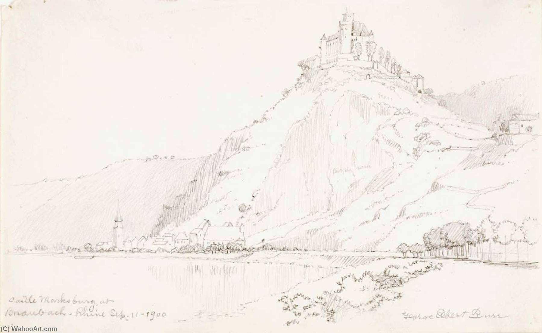 Castle Marksburg At Braubach, Rhine — George Elbert Burr