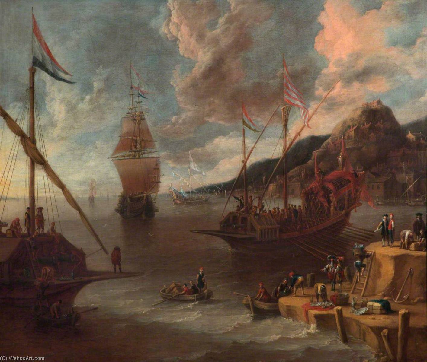 A Mediterranean Harbour Scene — Лоренцо А Кастро