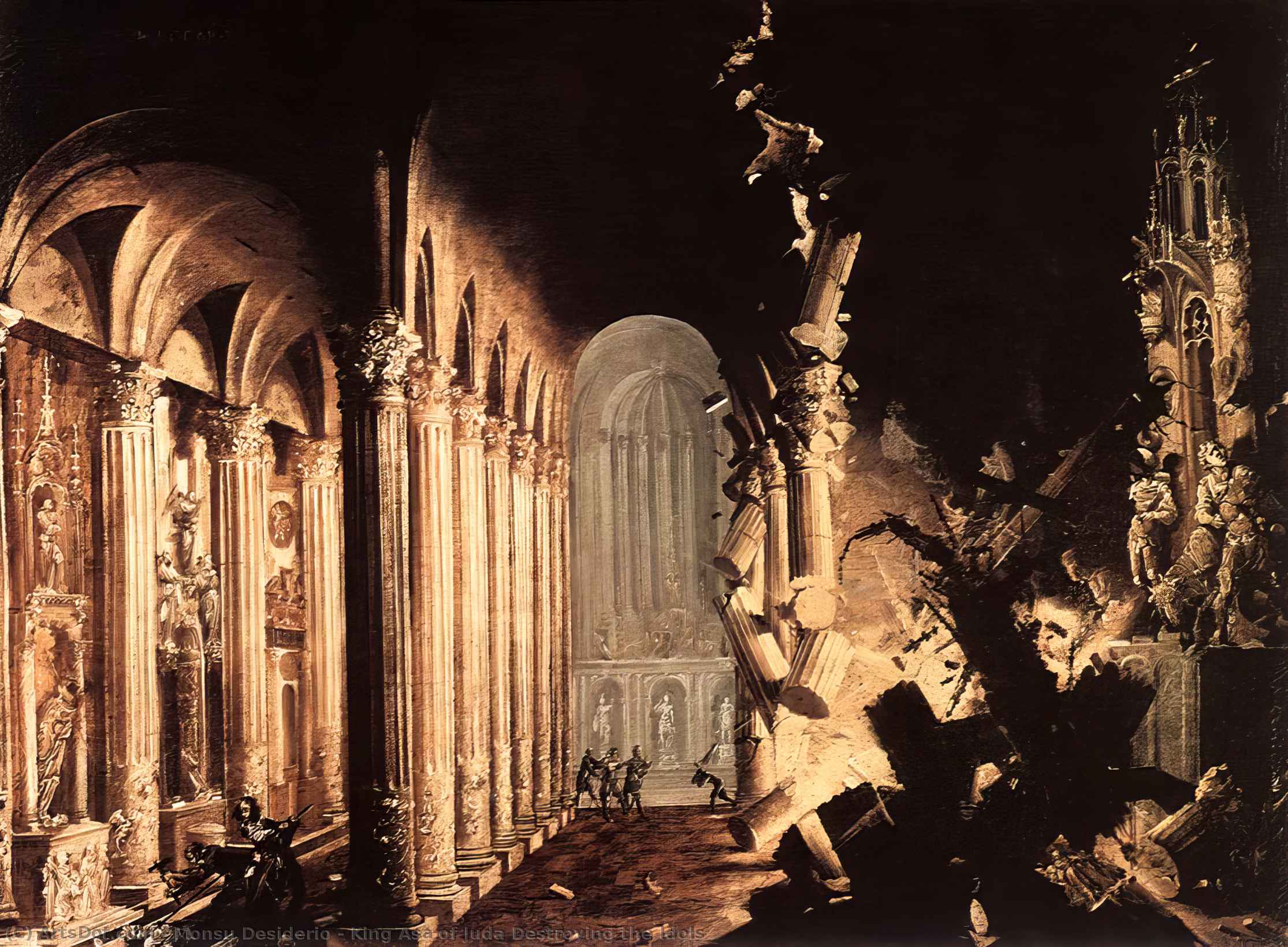 King Asa Of Juda Destroying The Idols — Monsu Desiderio