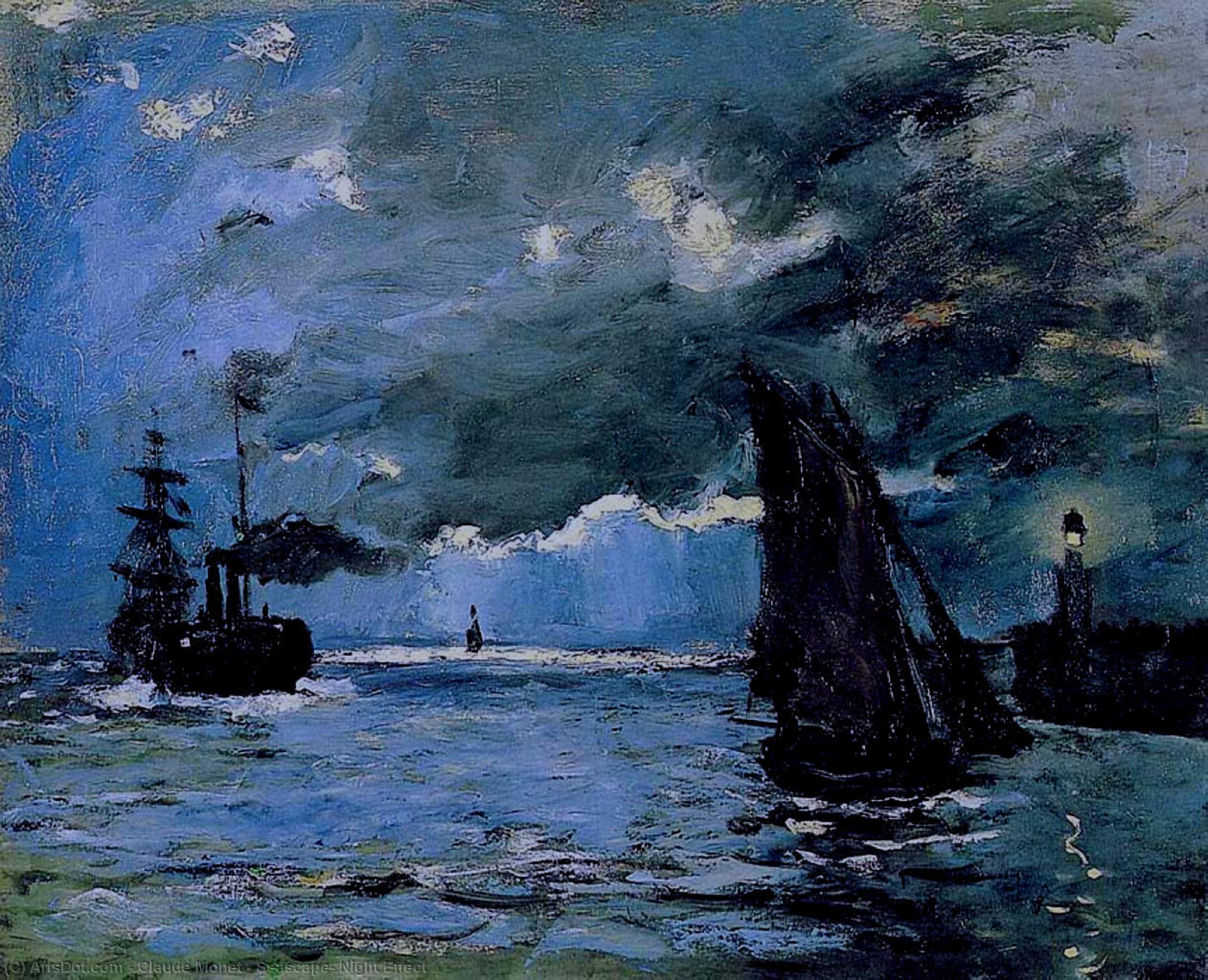 Seascape, Night Effect — Клод Моне