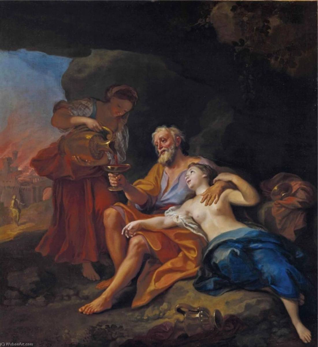 Loth And His Daughters — Louis De Boullogne The Younger