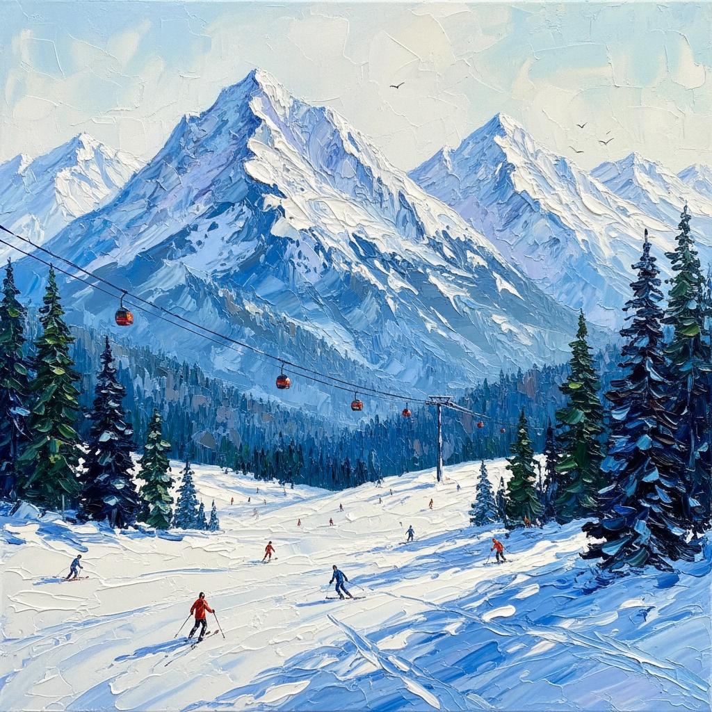 Monolithische Azurblaue Gipfel Über Einem Friedlichen Und Weiten Alpinen Winterhorizont — Christian Noiret