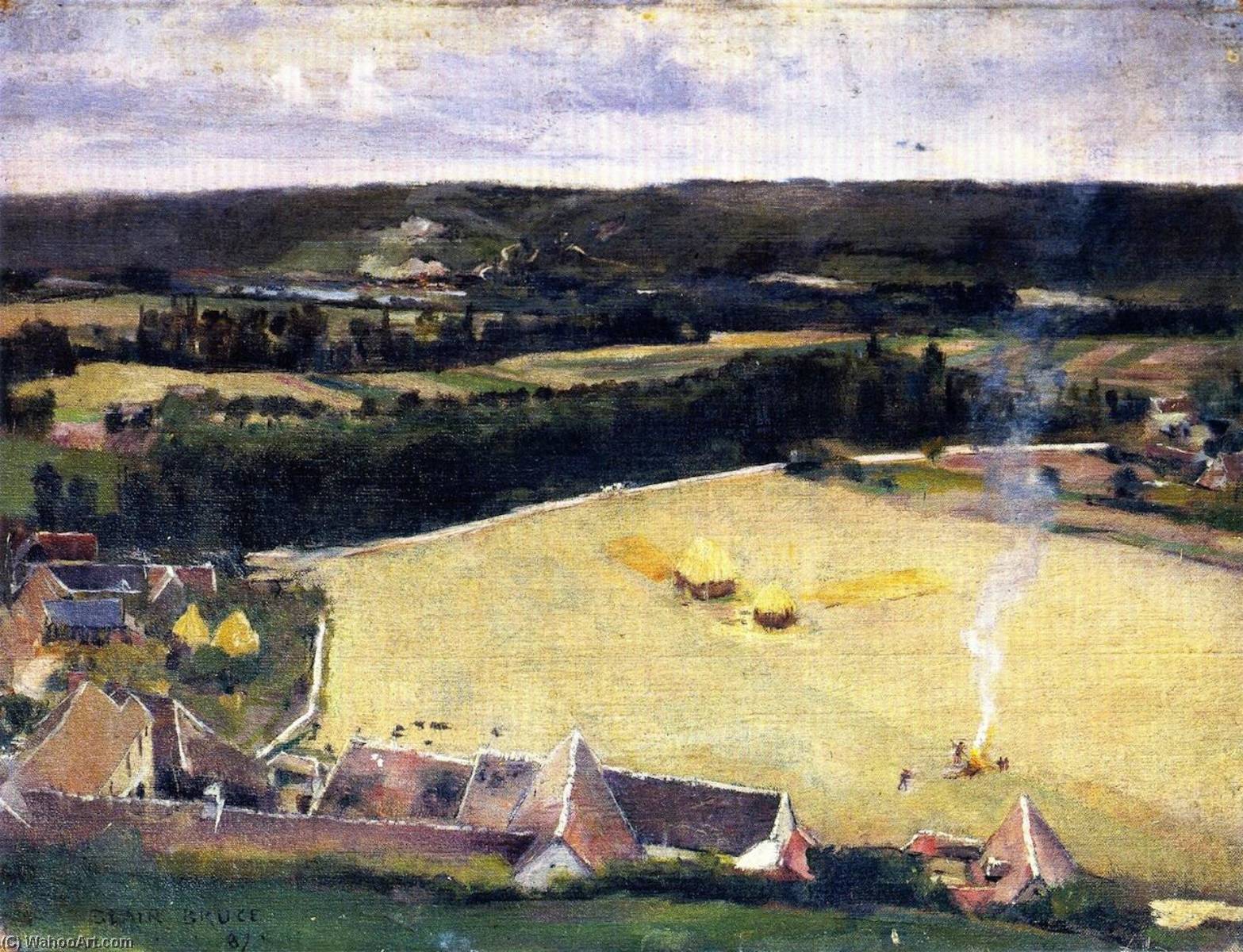 Hayfield And Houses, Giverny — William Blair Bruce