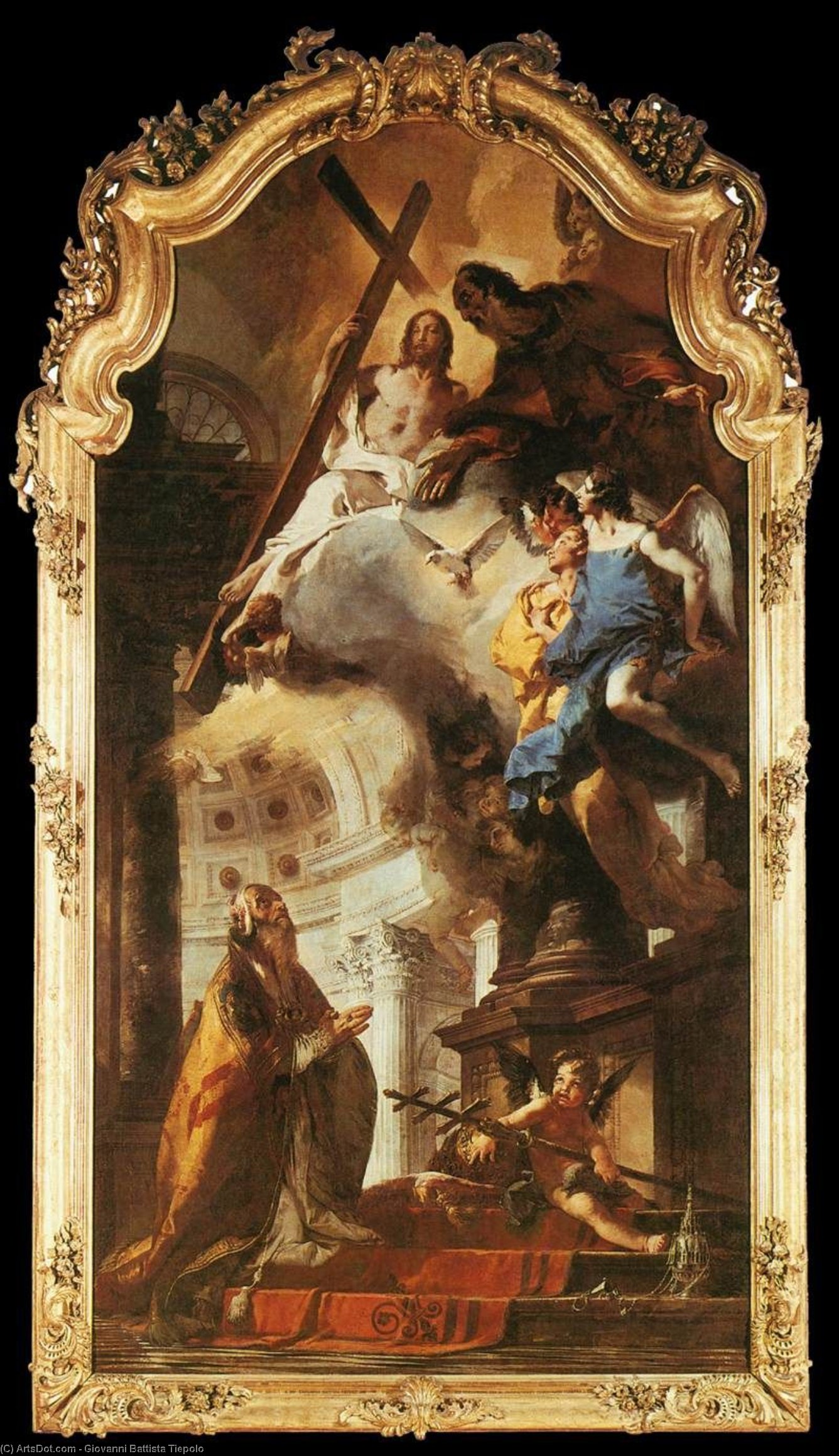 Pope St Clement Adoring The Trinity — Giambattista Tiepolo