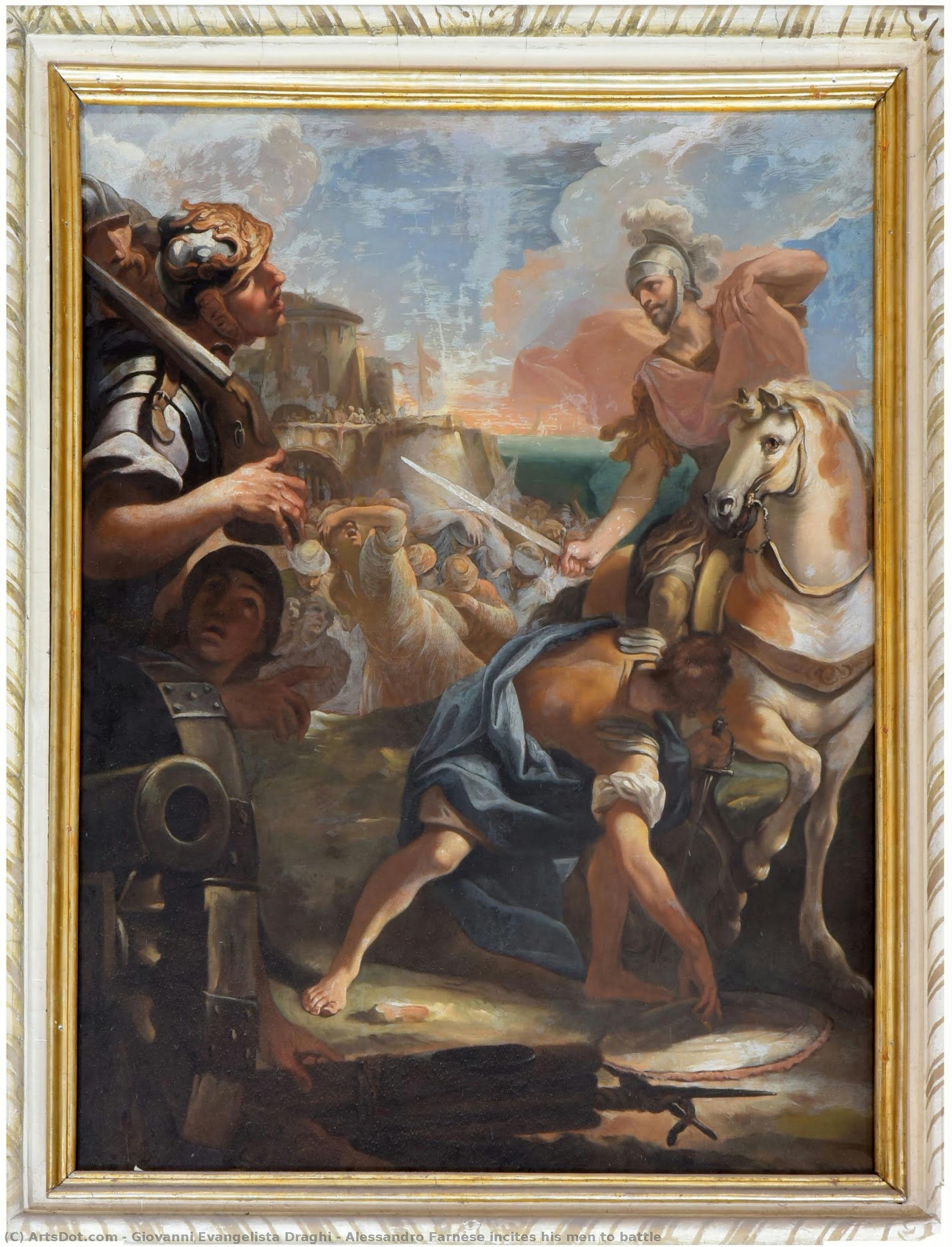 Alessandro Farnese Incites His Men To Battle — Giovanni Evangelista Draghi