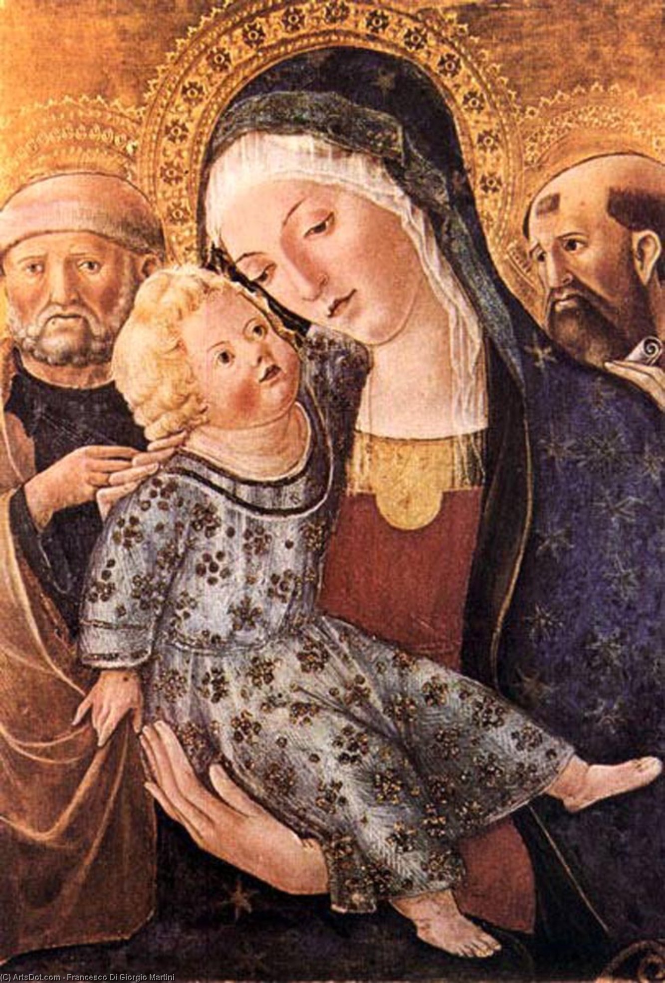 Madonna With Child And Two Saints — Frančesko Di Đorđo Martini