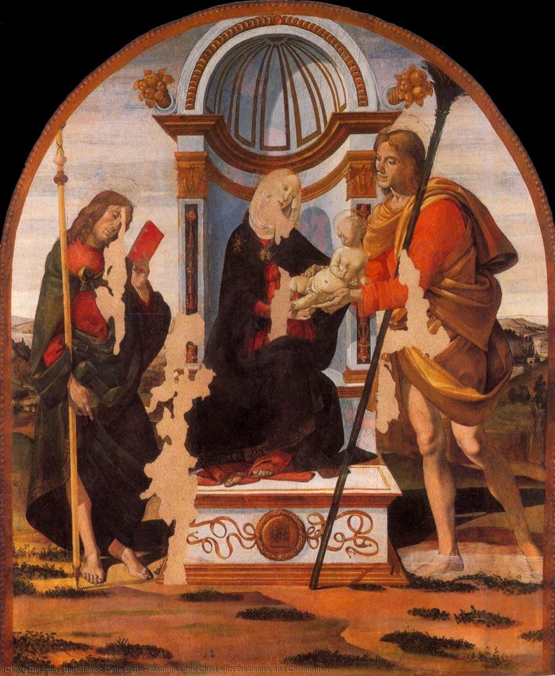 Madonna And Child With Sts James And Christopher — Bartolomeo Della Gatta
