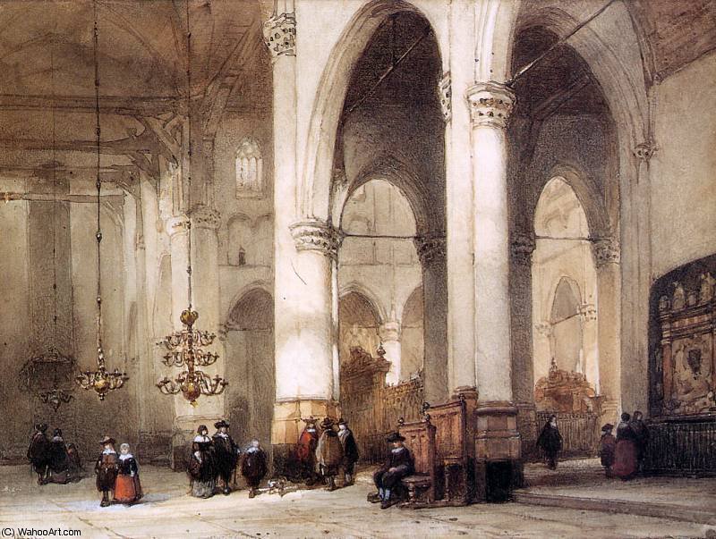 Laurens Church In Rotterdam Sun — Johannes Bosboom