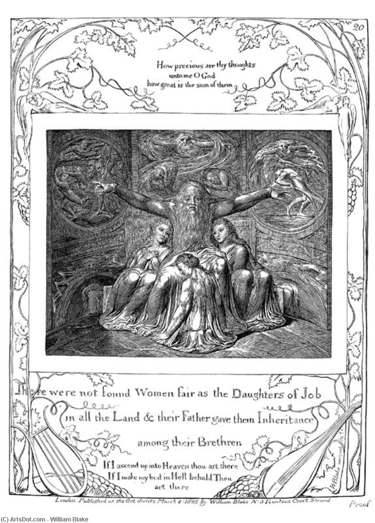 Job And His Daughters 2 — William Blake