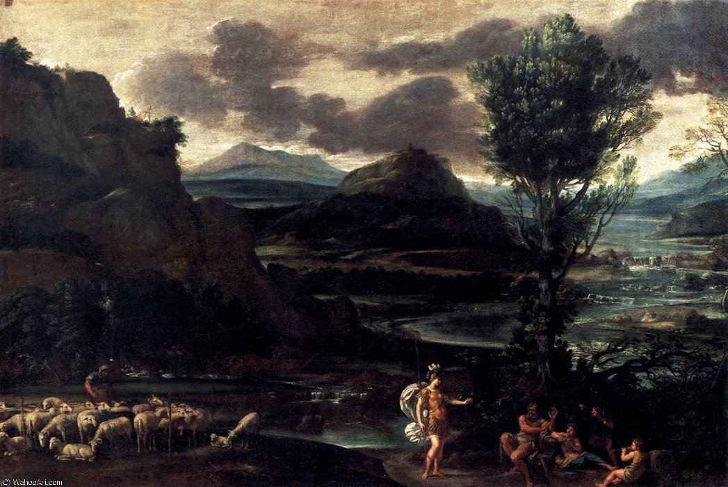 Landscape With Erminia And The Shepherds — Domenichino (domenico Zampieri)