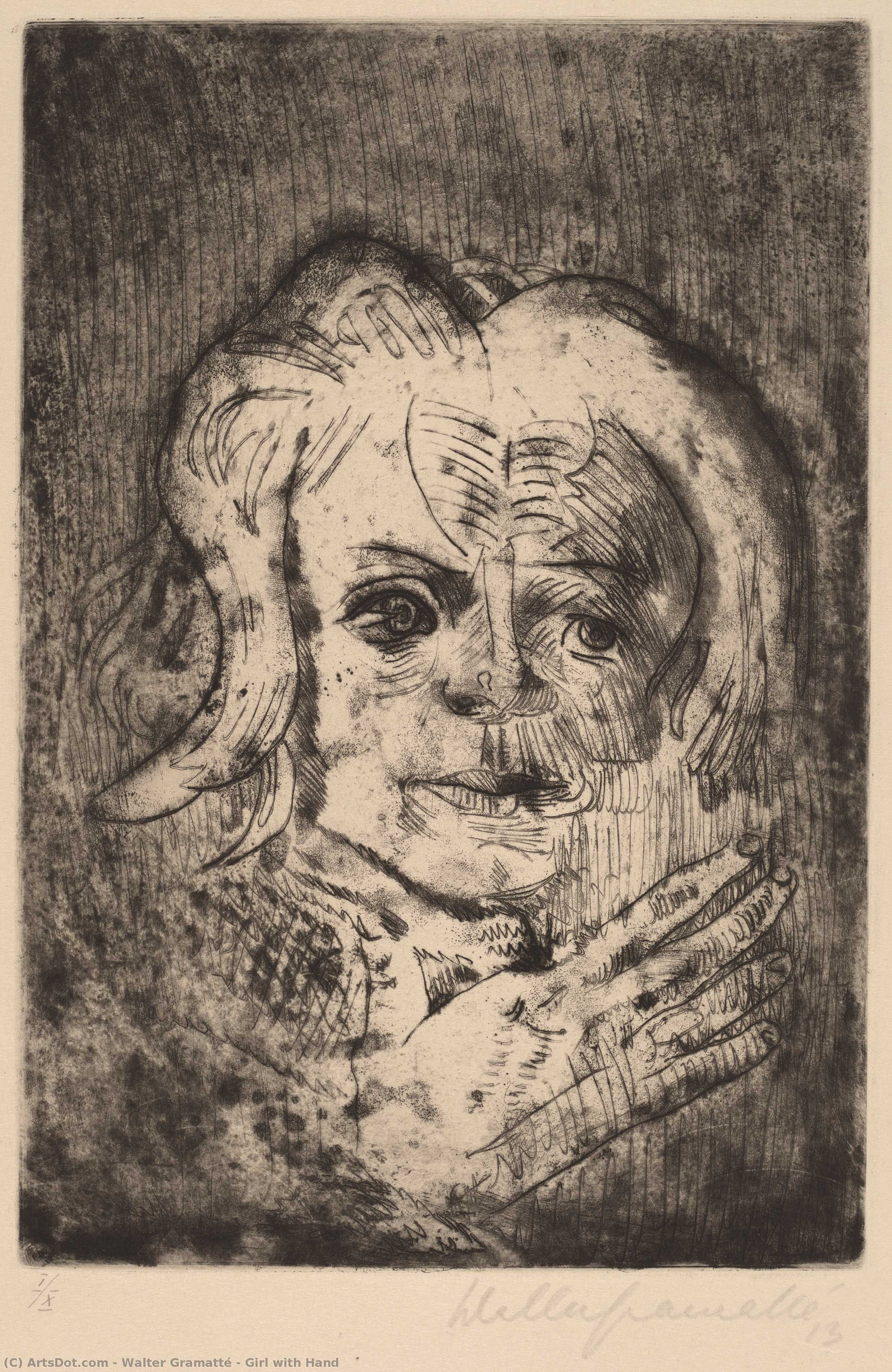 Girl With Hand — Walter Gramatté