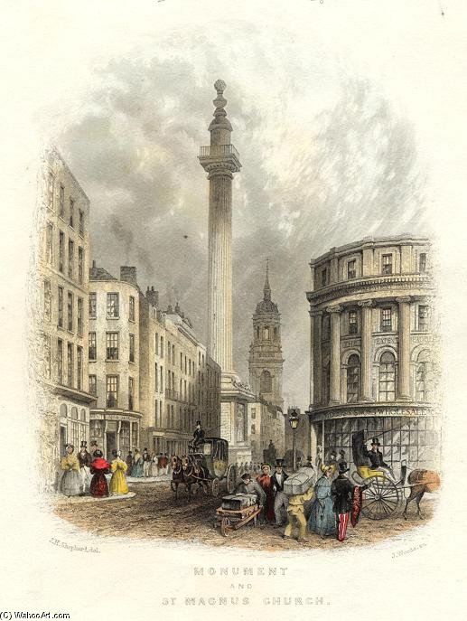 Great Fire Of London And St. Magnus Church — Thomas Hosmer Shepherd