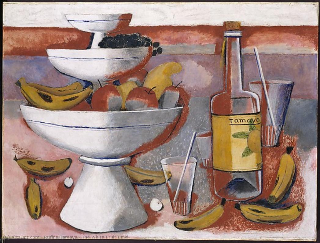 The White Fruit Bowl — Rufino Tamayo