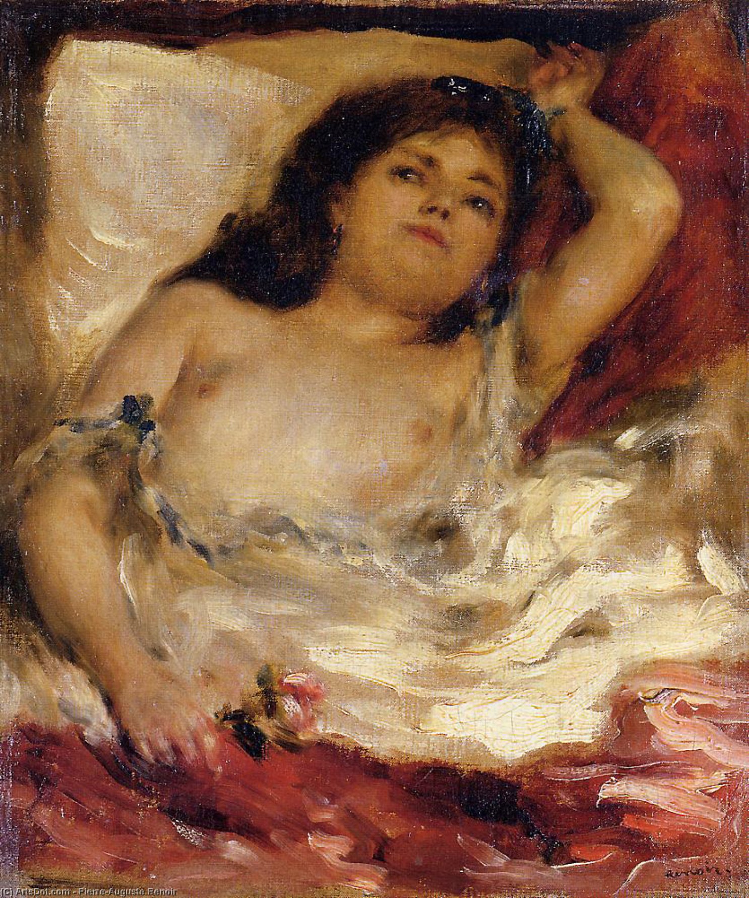 Liegende Halb-nacktheit (auch Bekannt Als Männliche Nacktheit Halblang) — Pierre-auguste Renoir