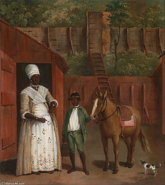A Mother With Her Son And A Pony — Agostino Brunias