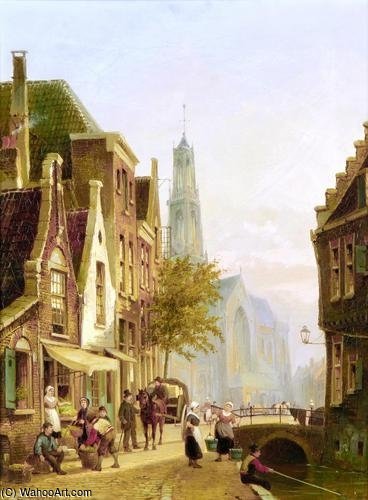 Dutch Street Scene — Cornelis Christiaan Dommelshuizen