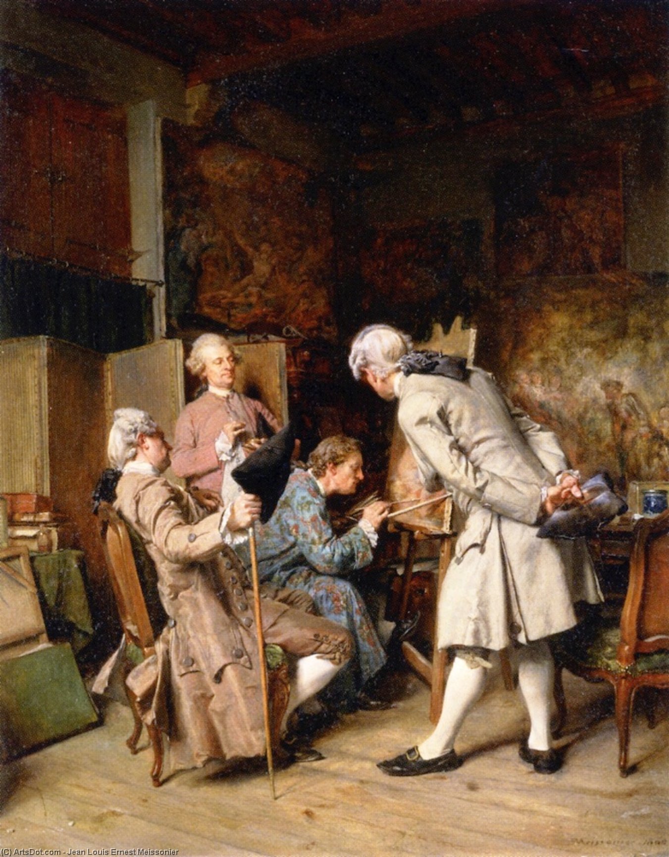 The Painting Connoisseurs — Jean-louis Ernest Meissonier