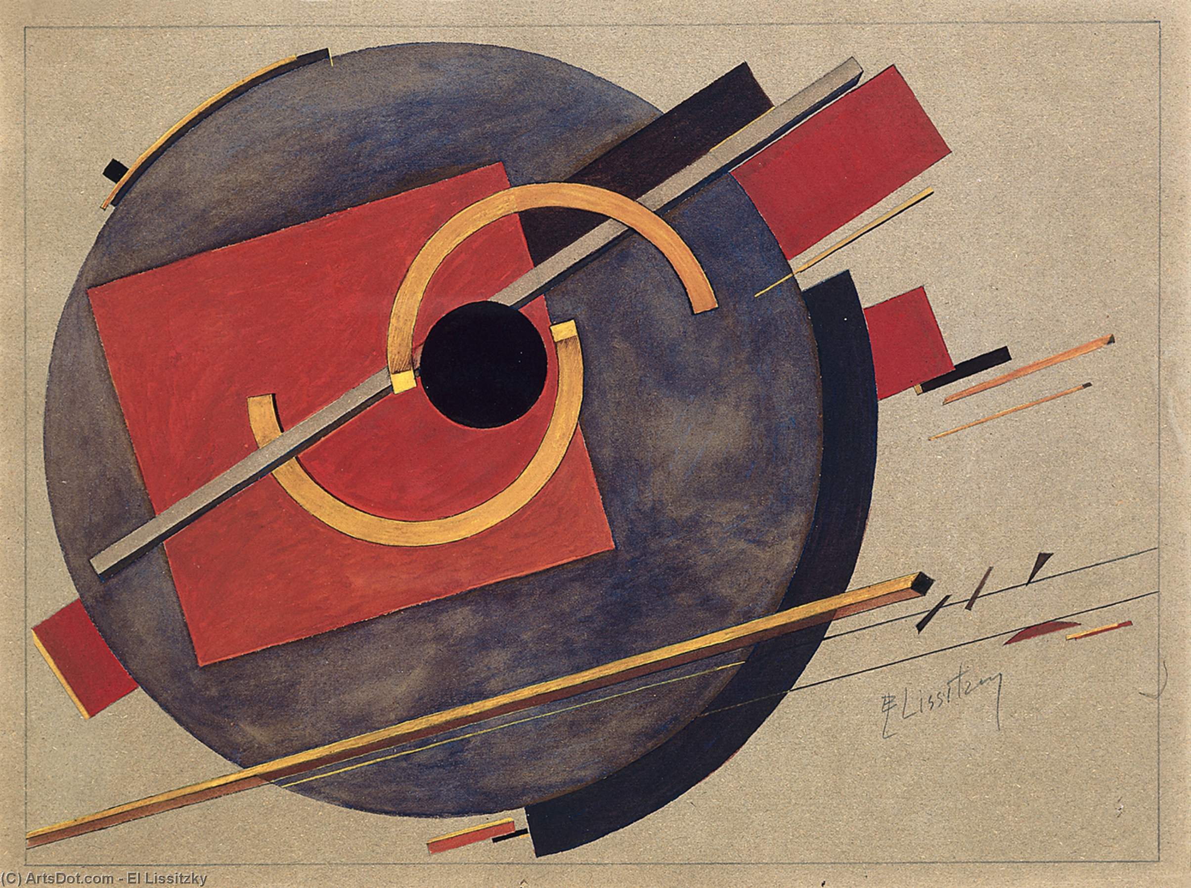 Preliminary Sketch For A Poster — El Lissitzky