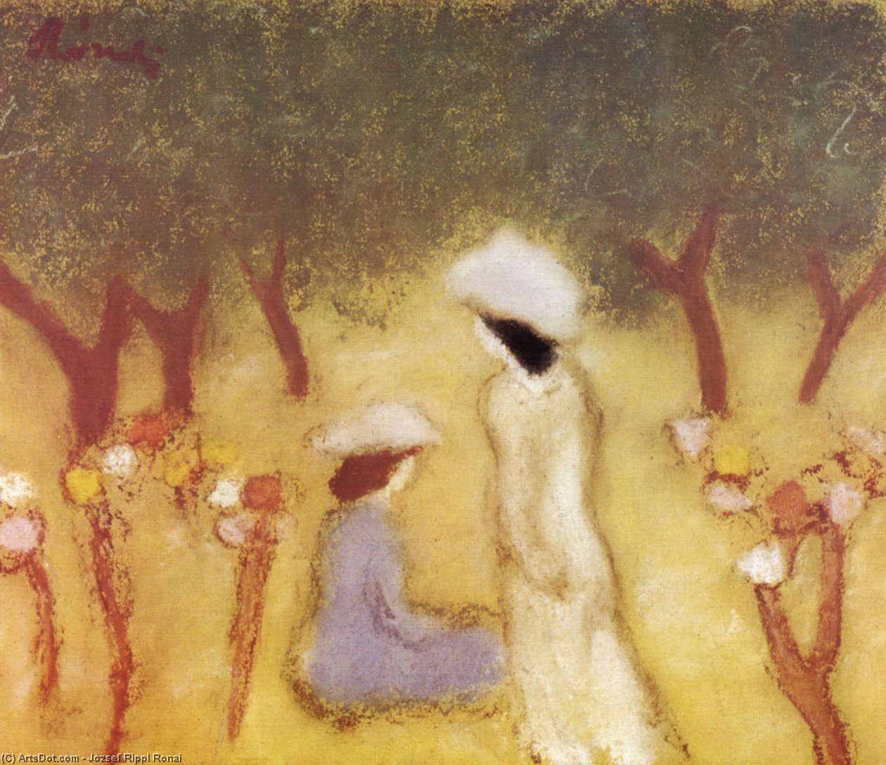 Under The Hollyhocks — József Rippl-rónai