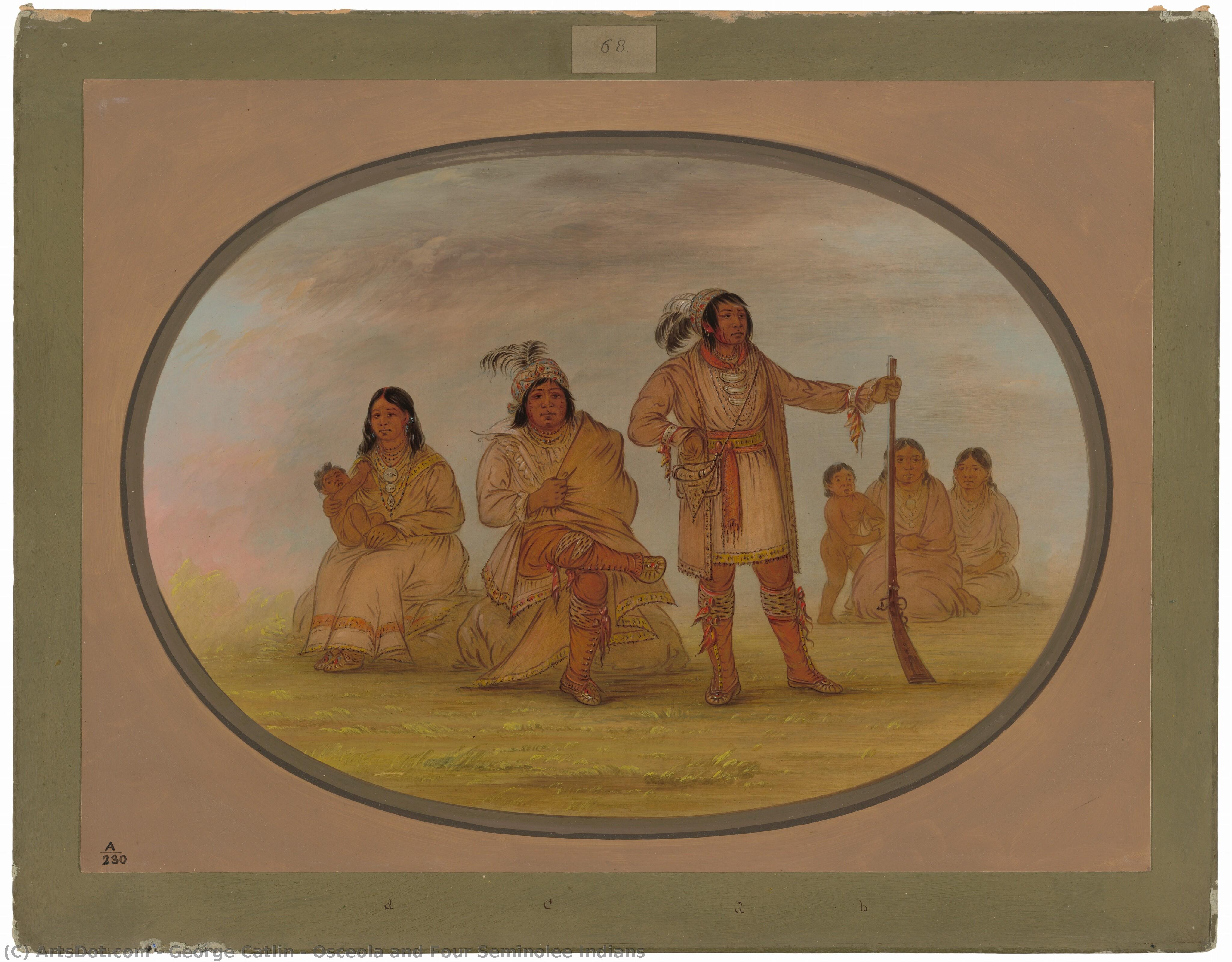 Osceola And Four Seminolee Indians — George Catlin