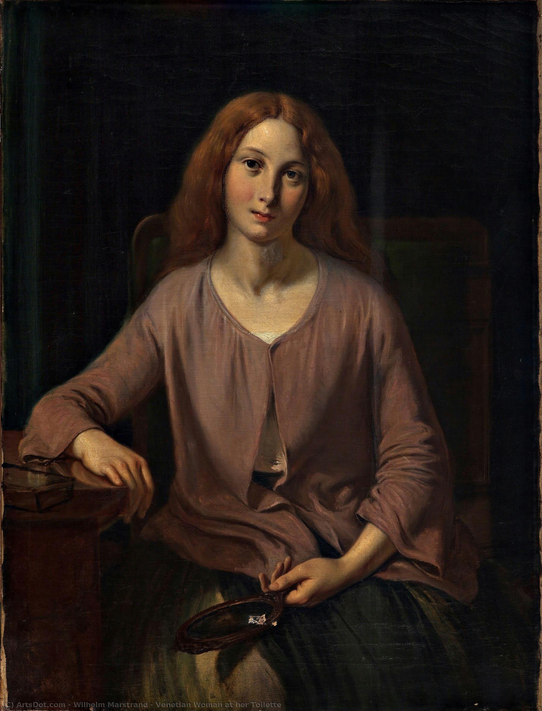 Venetian Woman At Her Toilette — Wilhelm Marstrand