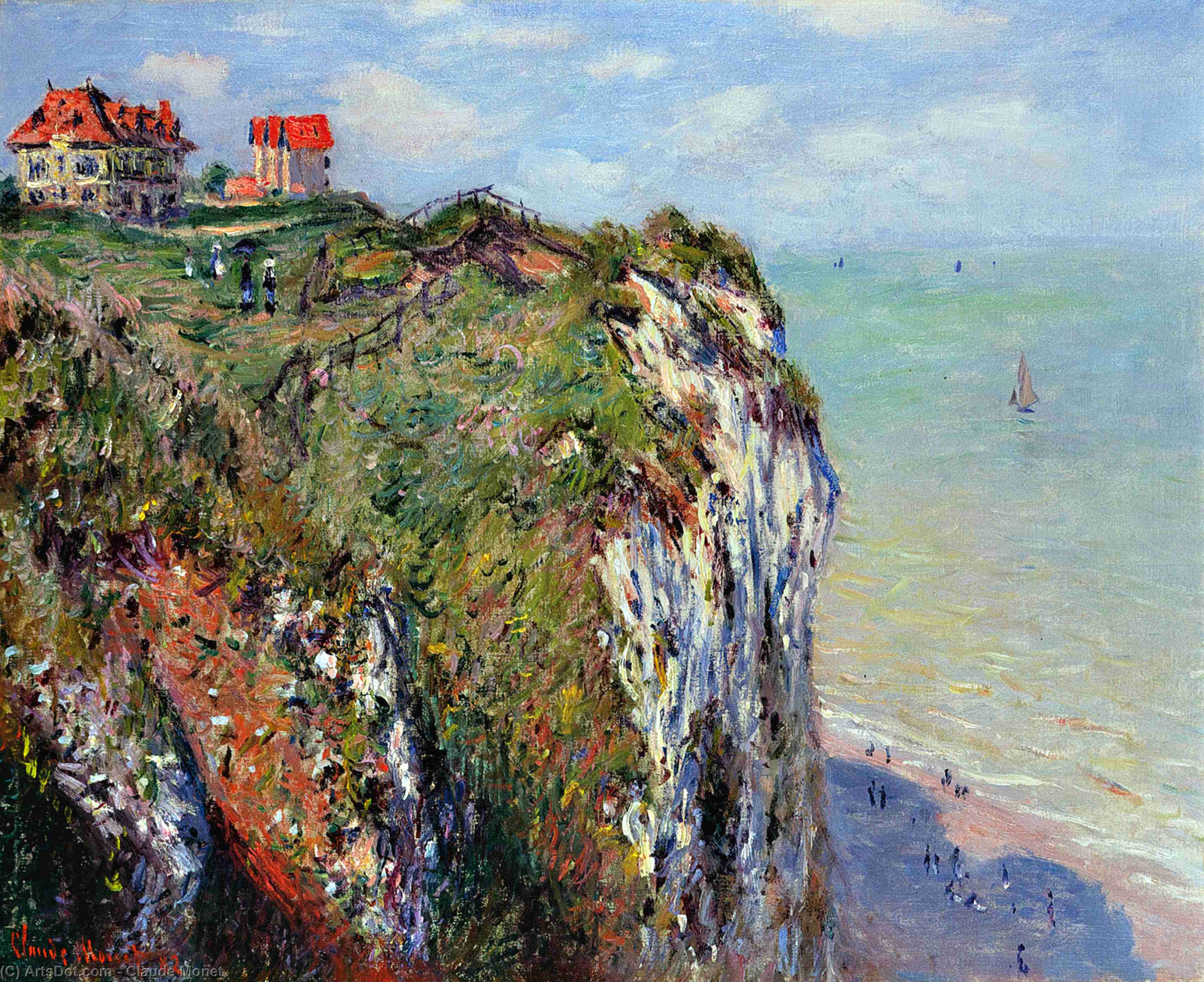 Cliff At Dieppe — Клод Моне