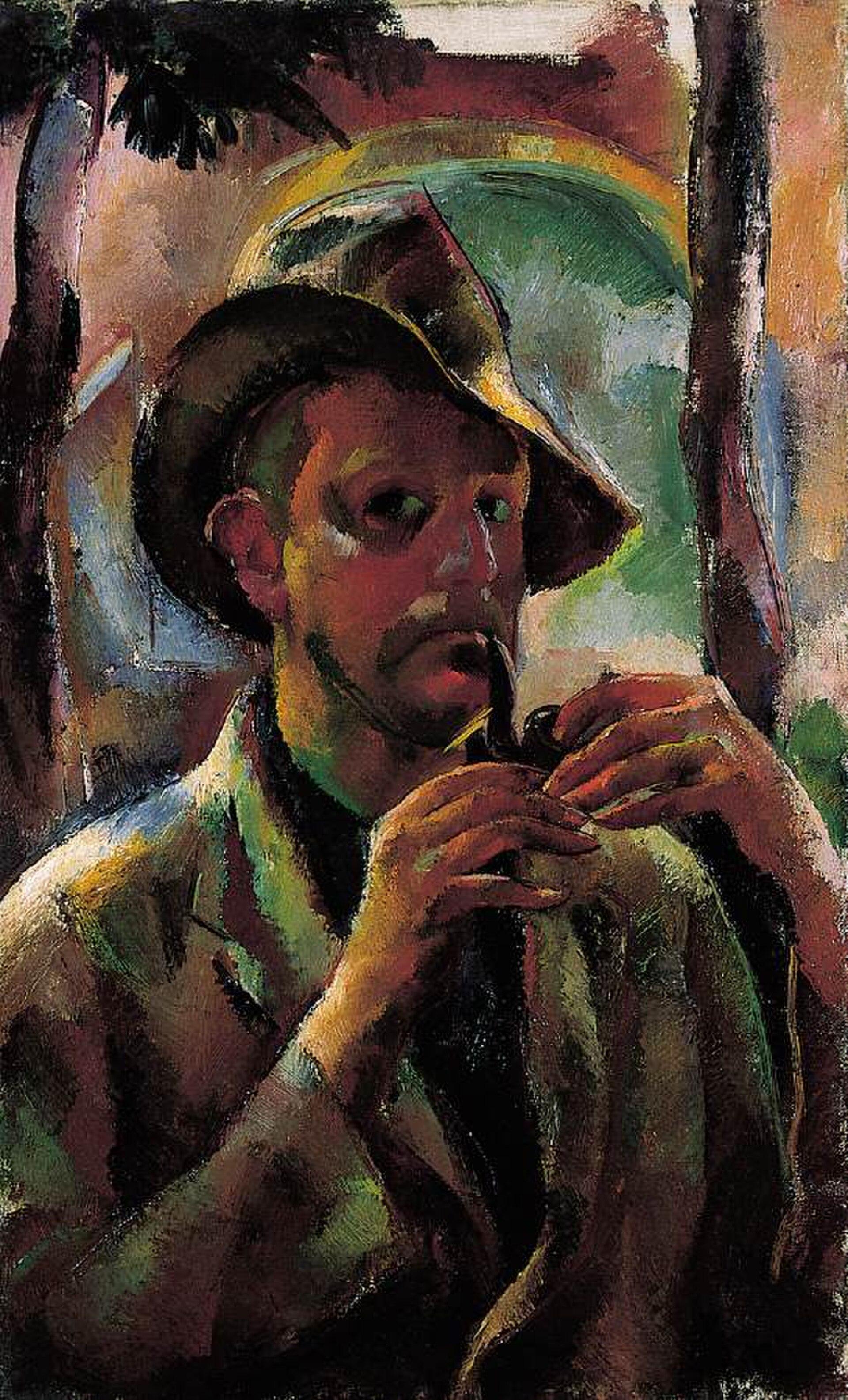 Self-portrait With Pipe — Vilmos Aba-novak