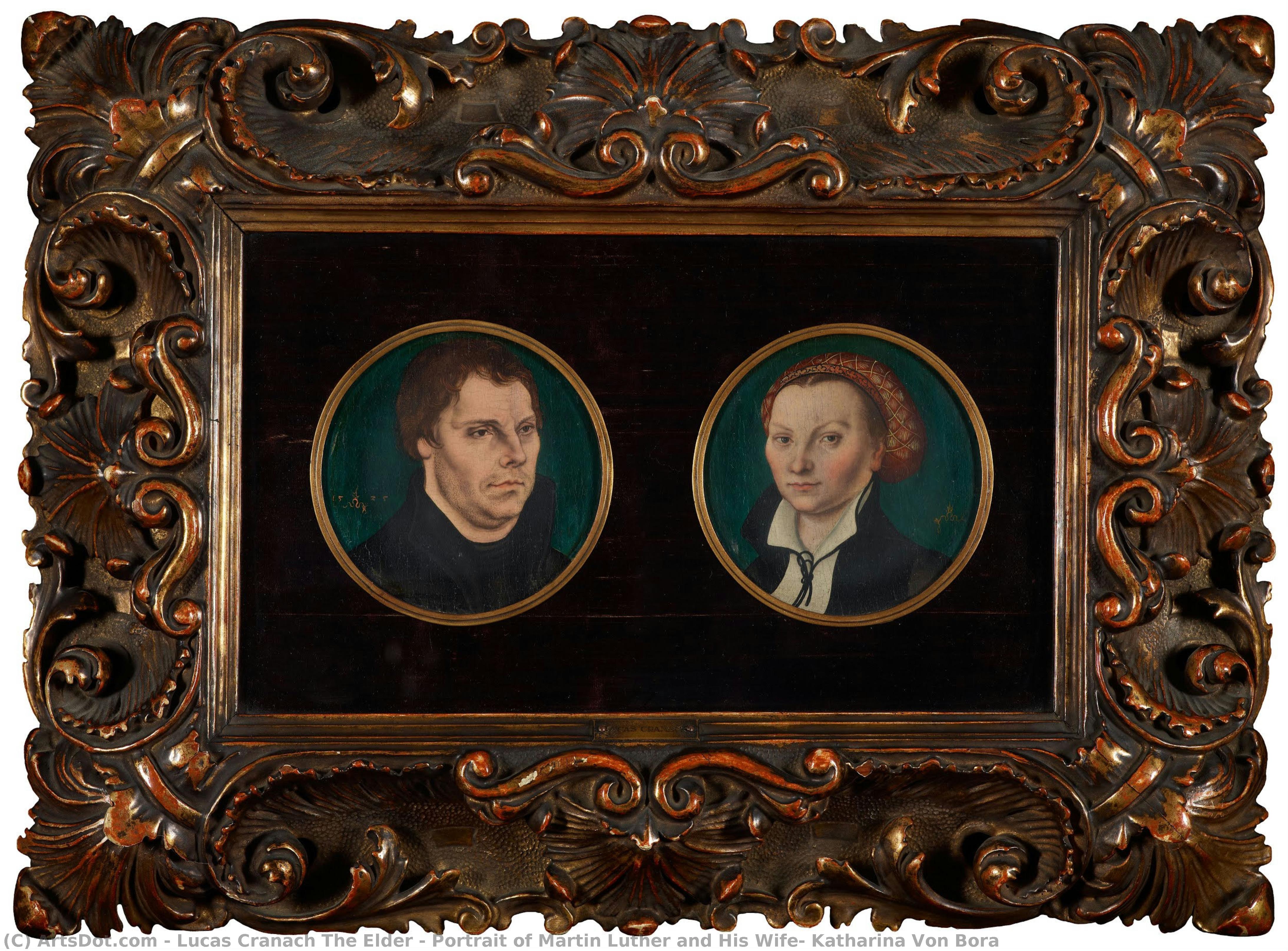 Portrait Of Martin Luther And His Wife, Katharina Von Bora — Лукас Кранхен Старшиј