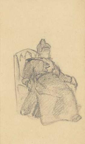 Sketch Of Woman In Armchair — Nicholas Roerich