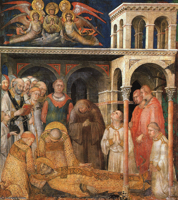 The Death Of St. Martin, Approx. 1321, Fresco, Lower — Simone Martini