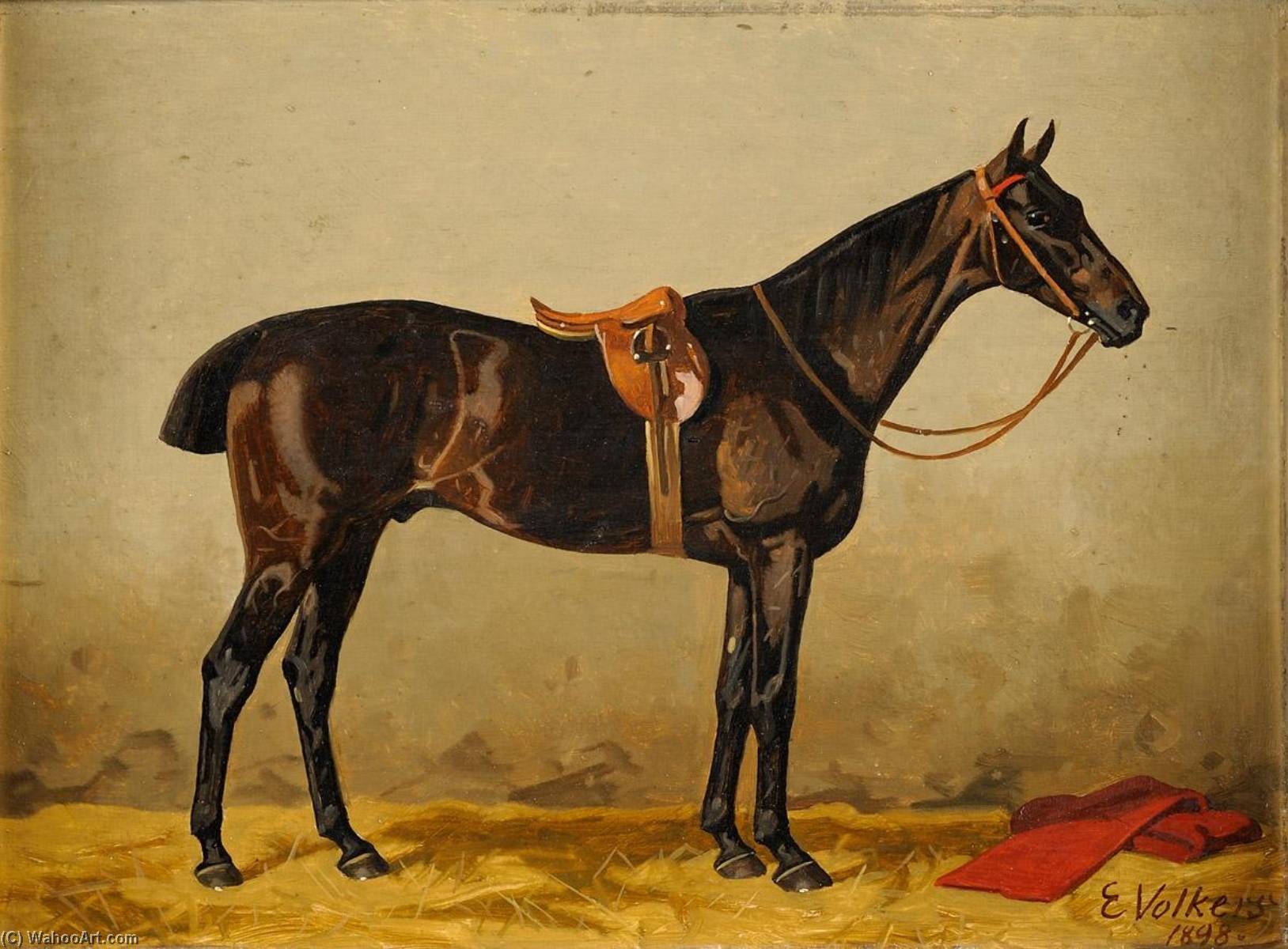Horse In The Stable — Emil Volkers