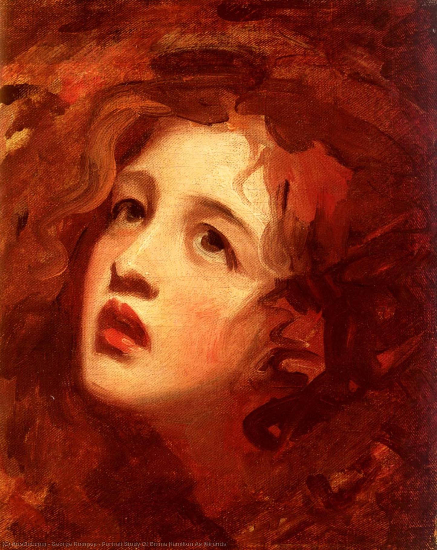Portrait Study Of Emma Hamilton As Miranda — Џорџ Ромејн