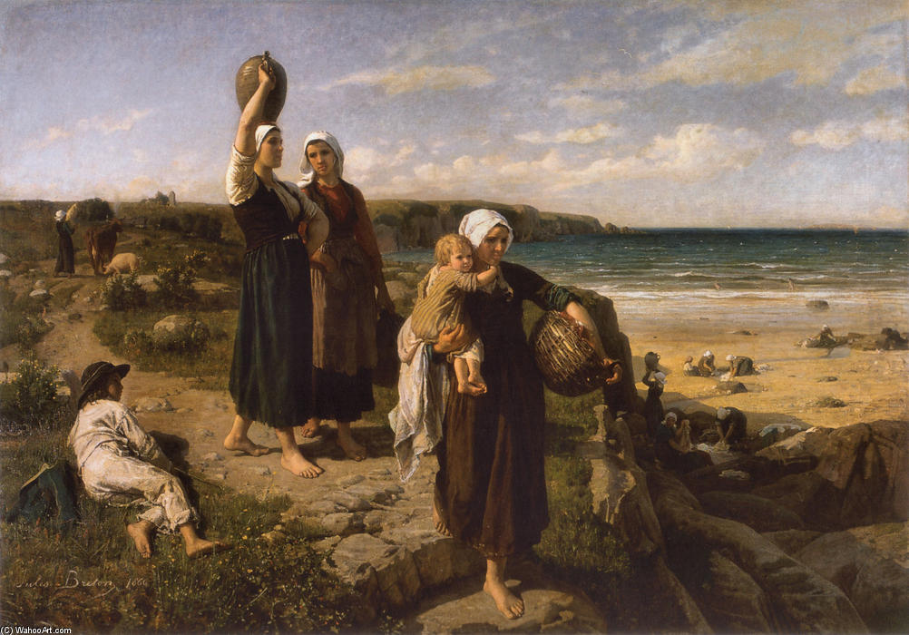 A Spring By The Sea — Jules Adolphe Aimé Louis Breton
