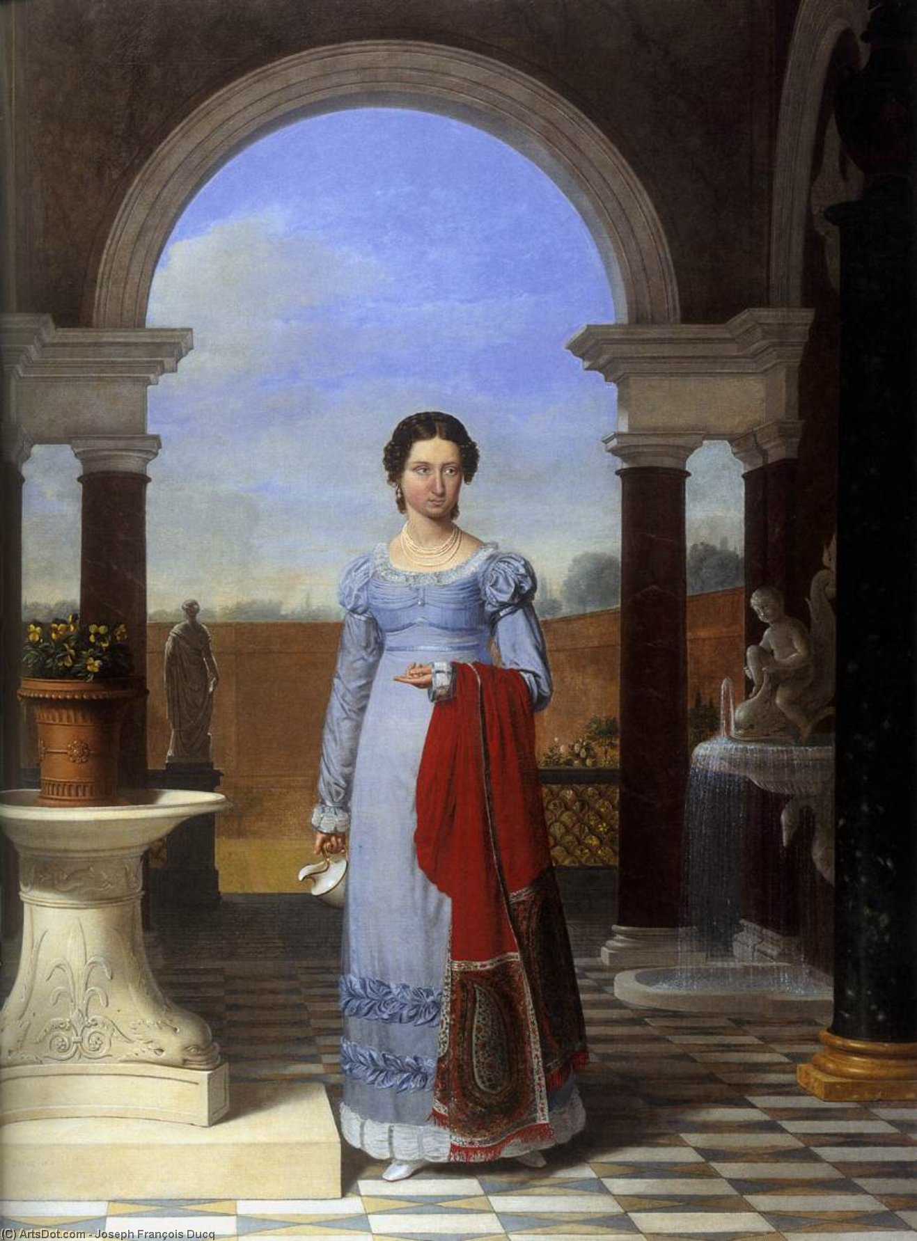 Portrait Of Colette Versavel, Wife Of Isaac J. De Meyer — Joseph François Ducq