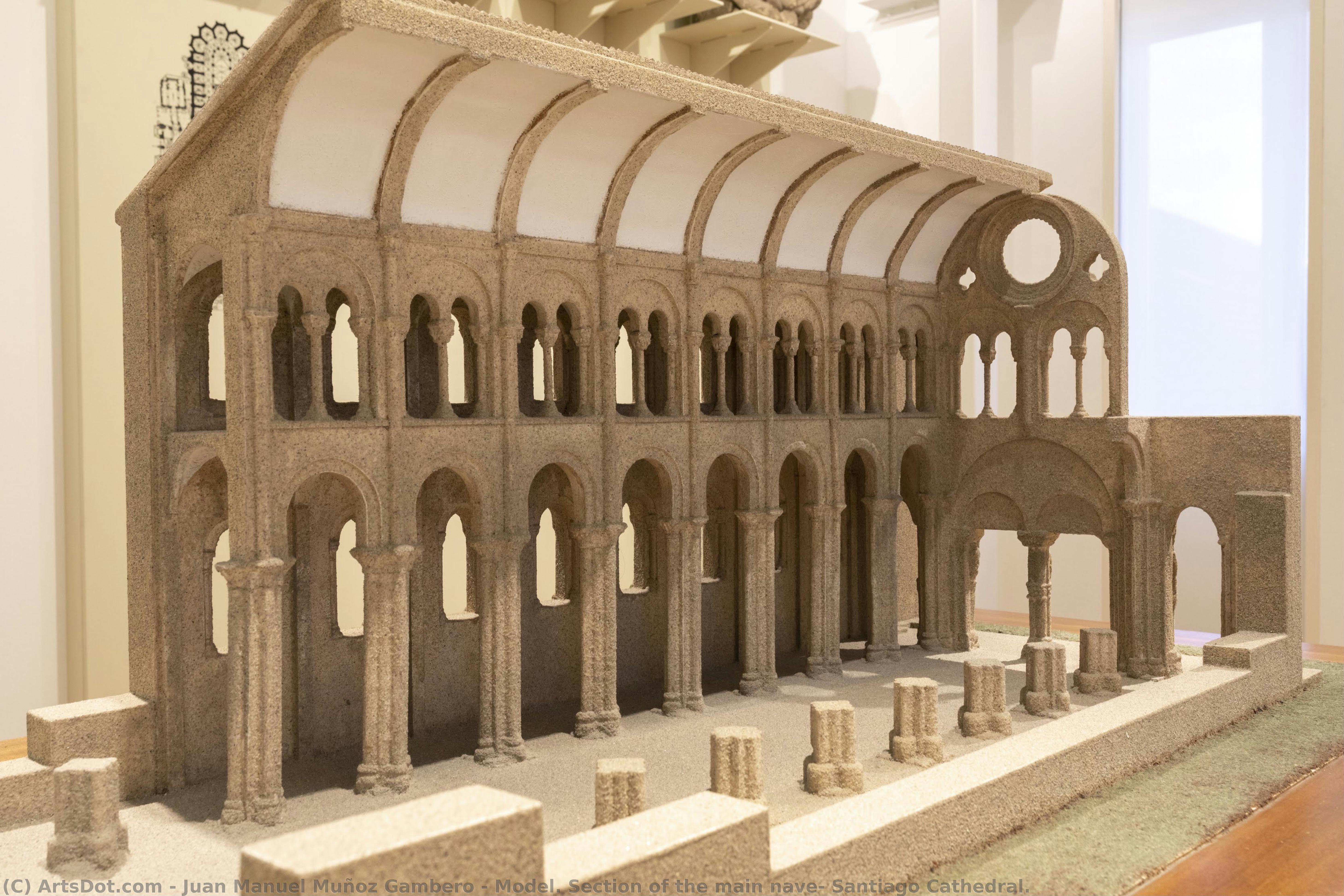 Model. Section Of The Main Nave, Santiago Cathedral. — Juan Manuel Muñoz Gambero