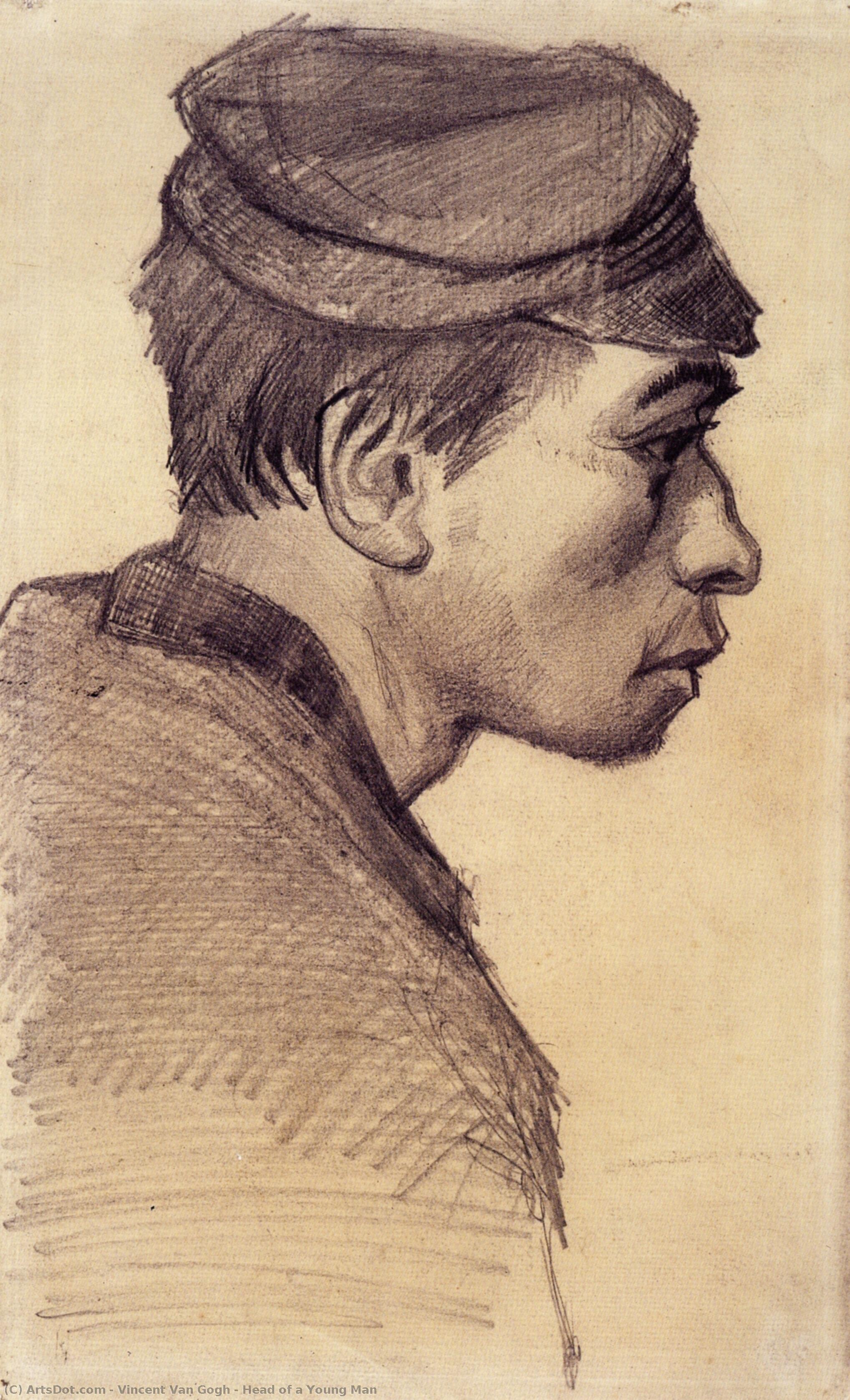 Head Of A Young Man — Vincent Willem Van Gogh