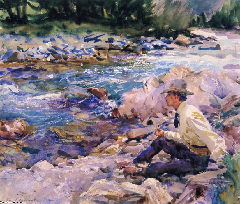 Man Seated By A Stream — ジョン・シンガー・サージェント