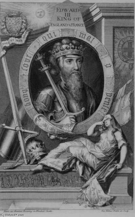 Edward Iii King Of England From 1327, After A Painting In Windsor Castle, Engraved By The — George Vertue