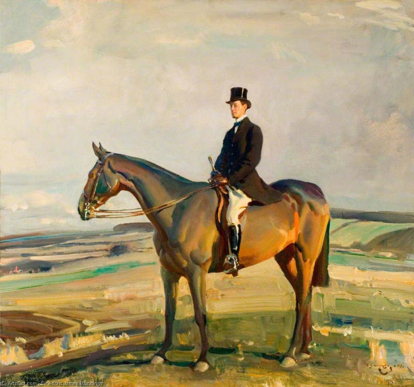 Raymond Greene, Dso, Mp, On Horseback — アルフレッド・ミュニングス