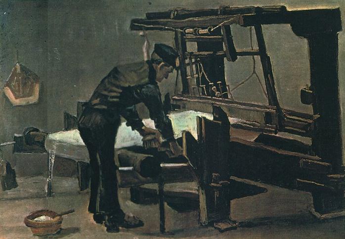 Weaver Standing In Front Of A Loom — Vincent Willem Van Gogh