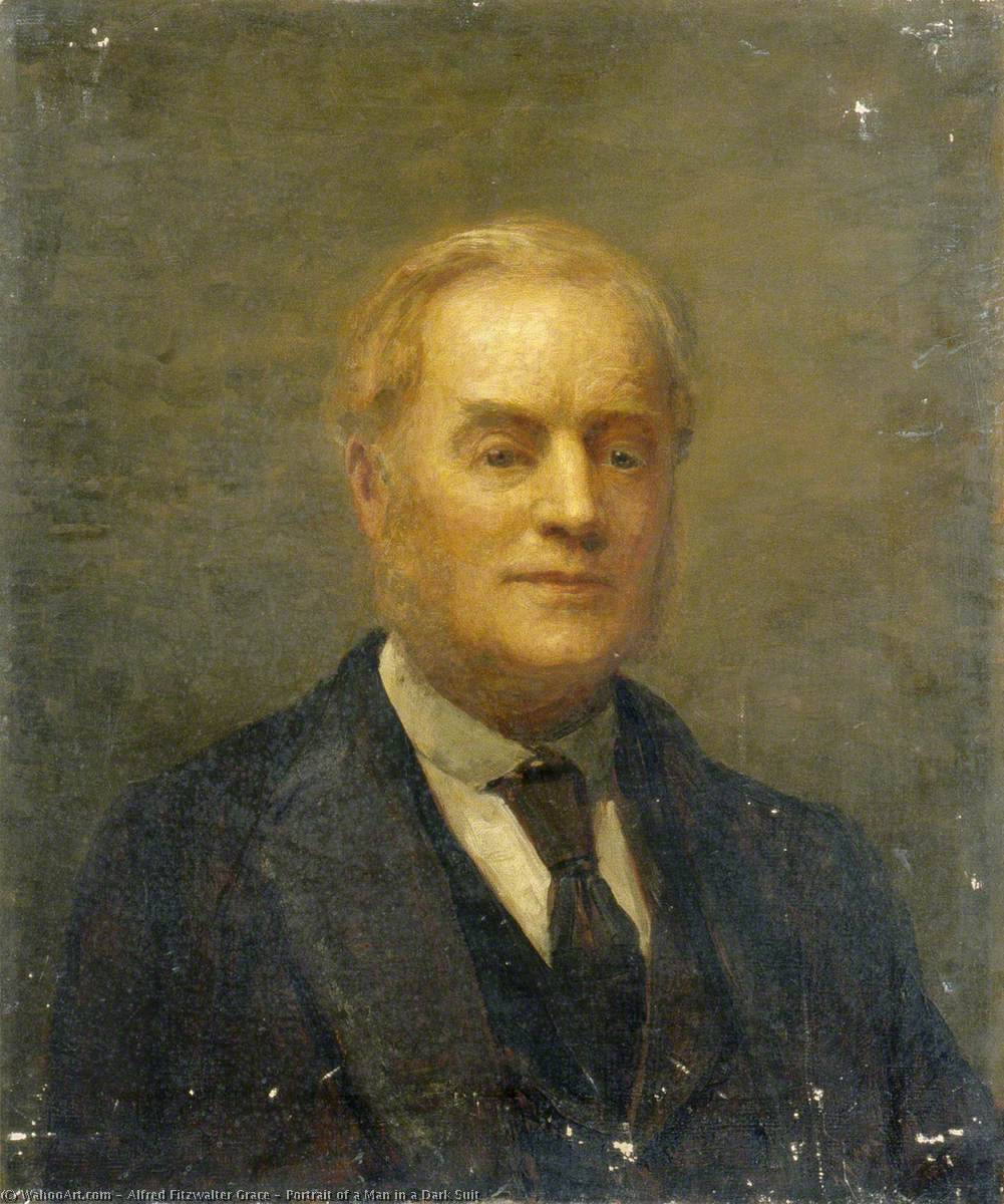 Portrait Of A Man In A Dark Suit — Alfred Fitzwalter Grace