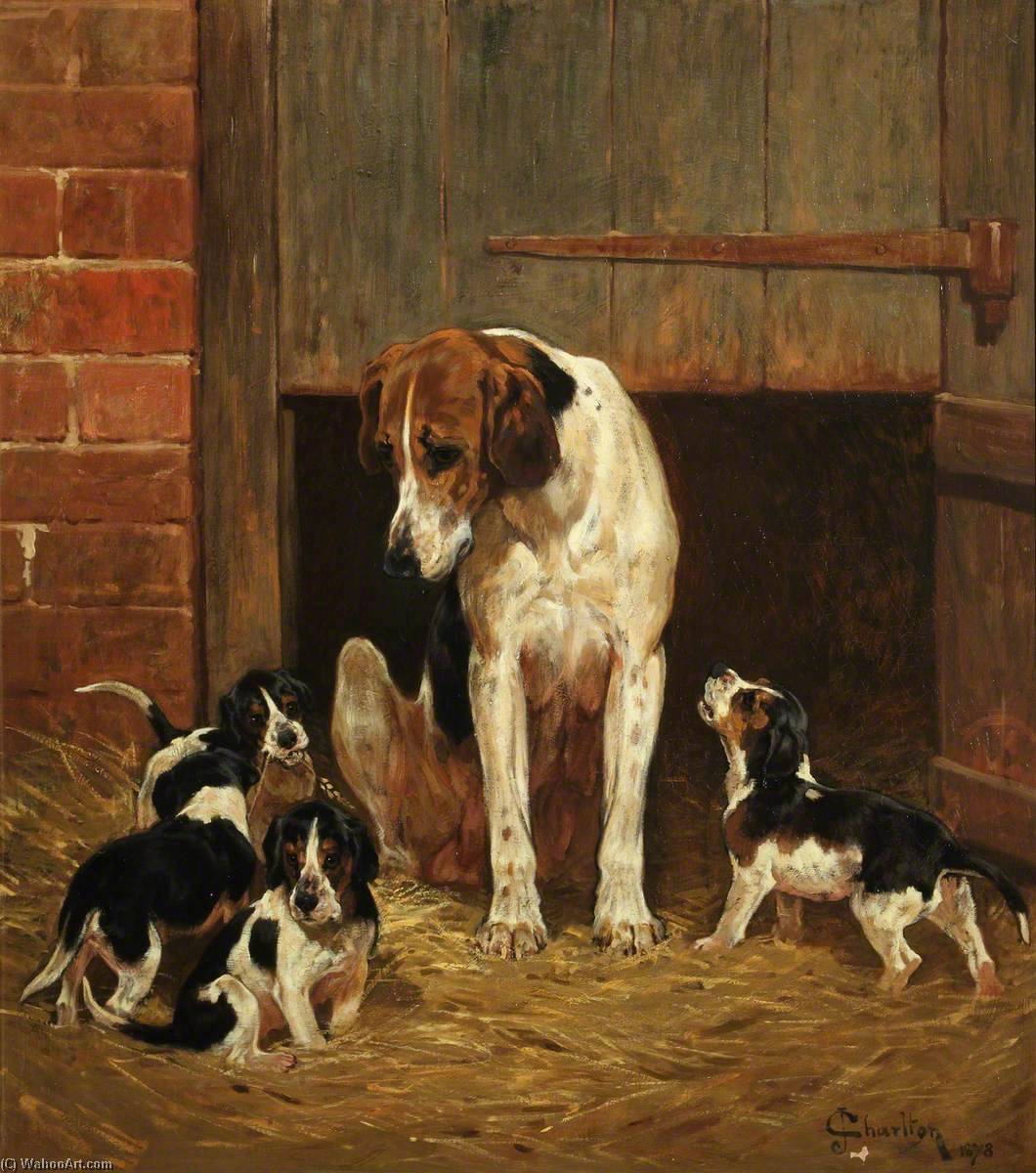 Foxhound And Litter — John Charlton